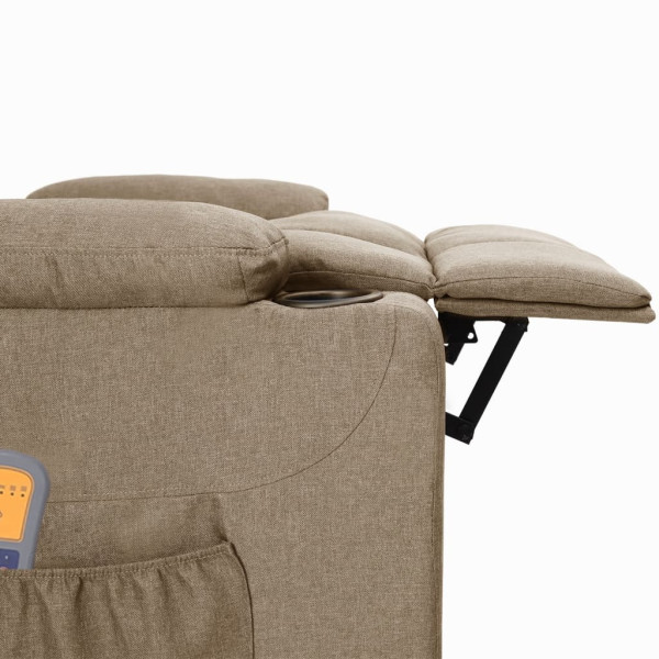 Sillón de masaje eléctrico tela gris taupé M 5