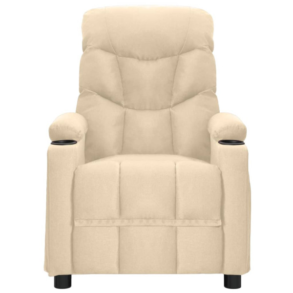 Sillón de masaje de tela color crema M 2