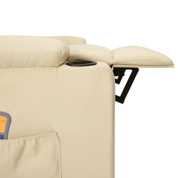 Sillón de masaje eléctrico tela color crema M 5