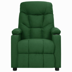 Sillón de masaje de tela verde oscuro H