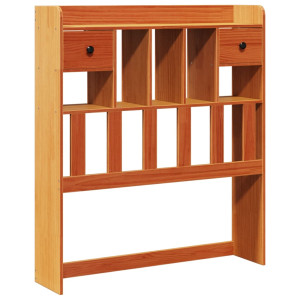 Cabecero de cama almacenaje madera maciza pino marrón 100 cm H