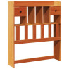 Cabecero de cama almacenaje madera maciza pino marrón 100 cm 2