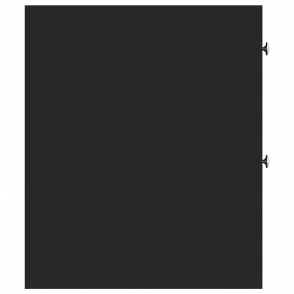 Armario de baño estrecho con ruedas madera de ingeniería negro M 5