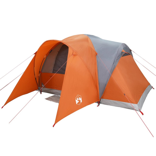 Tenda familiar cúpula para 6 pessoas impermeável cinza/laranja M 5