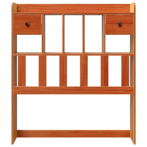 Cabecero de cama almacenaje madera maciza pino marrón 75 cm M 3