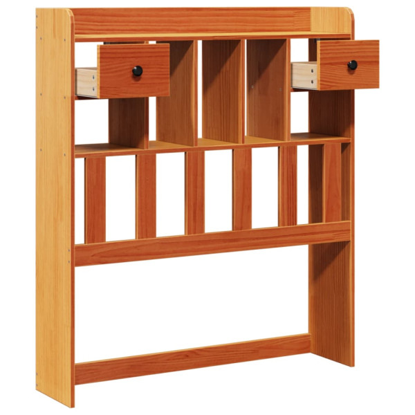 Cabecero de cama almacenaje madera maciza pino marrón 75 cm M 4