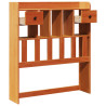 Cabecero de cama almacenaje madera maciza pino marrón 75 cm 4