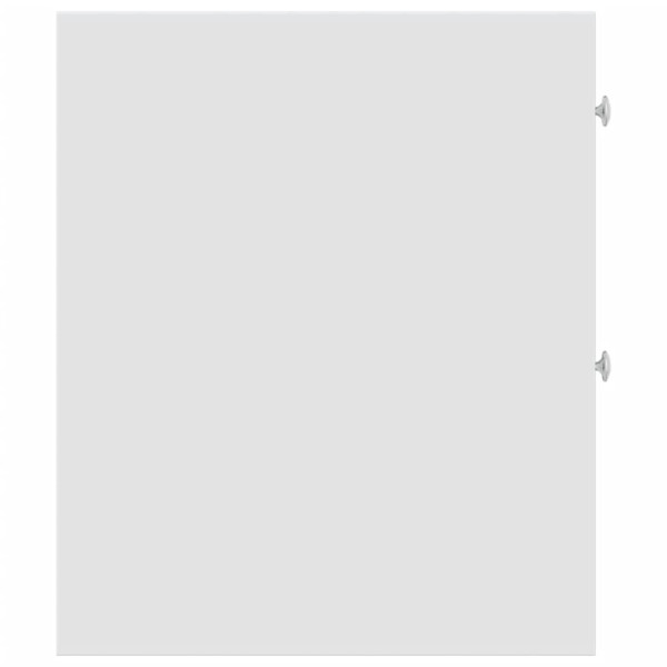 Armario de baño estrecho con ruedas madera de ingeniería blanco M 5