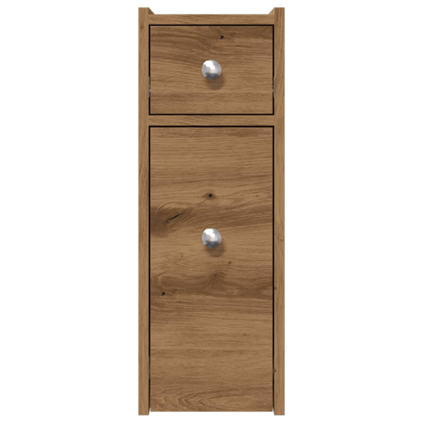 Armario de baño estrecho con ruedas madera roble artisian M 4