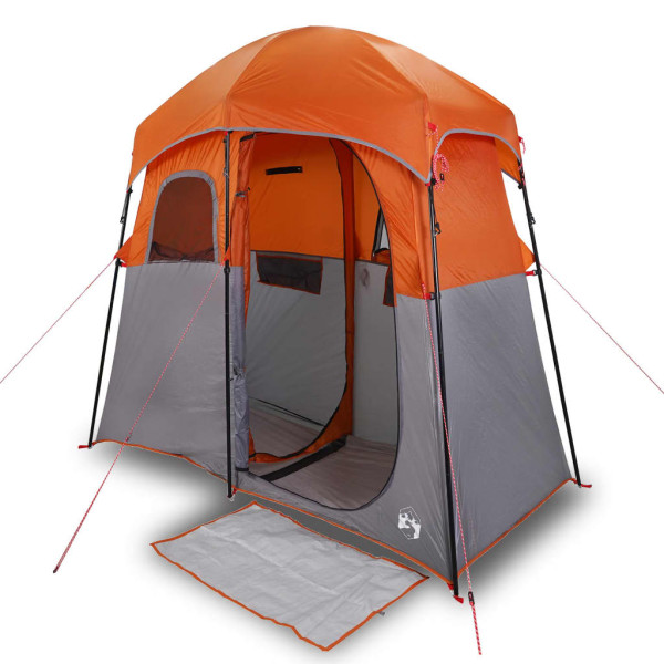 Tienda de ducha para 2 personas impermeable gris-naranja M 2