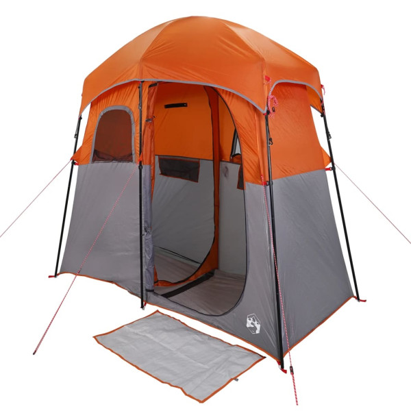 Tenda para duche para 2pessoas tecido impermeável cinza/laranja M 4