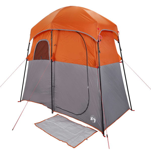 Tienda de ducha para 2 personas impermeable gris-naranja M 5