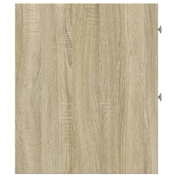 Armario de baño estrecho con ruedas madera roble Sonoma M 5