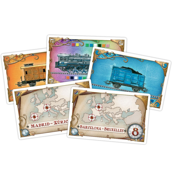 Juego de mesa asmodee ¡aventureros al tren! europa pegi 8 M 3