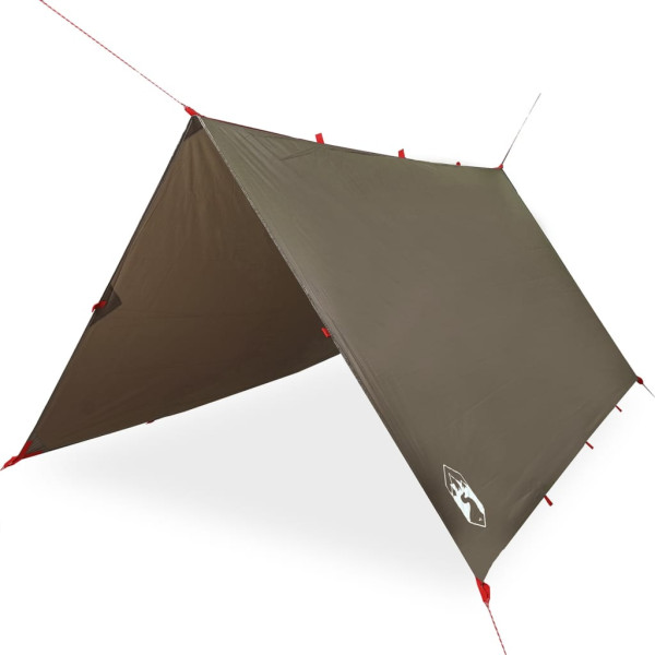 Lona de camping impermeable marrón 306x306 cm M 2