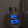 Mueble de TV de pared con luces LED roble Sonoma 30x28.5x30 cm 3