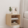Mueble de TV de pared con luces LED roble Sonoma 30x28.5x30 cm 4
