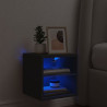 Móvel de parede para TV com luzes LED 30x28.5x30 cm preto 3