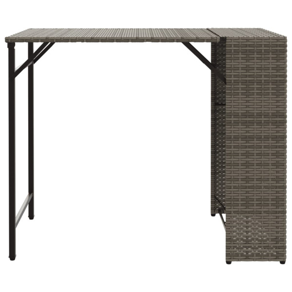 Juego de comedor de jardín plegable 5 piezas ratán PE gris M 5