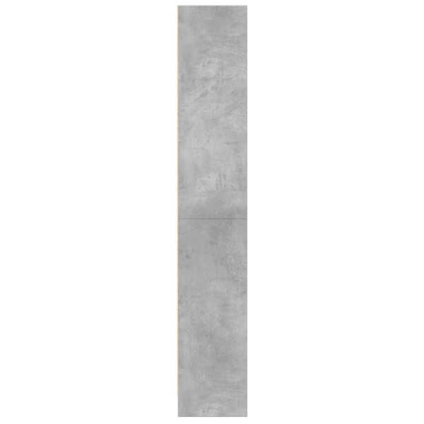 Estantería de madera de ingeniería gris hormigón 60x24x143 cm M 5