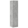 Armario botiquín madera ingeniería gris hormigón 40x41x144.5 cm 3