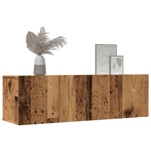 Muebles para TV de pared 2 uds madera envejecida 100x30x30 cm M 3