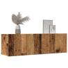 Móveis de parede para TV 2 pcs 100x30x30 cm madeira velha 3