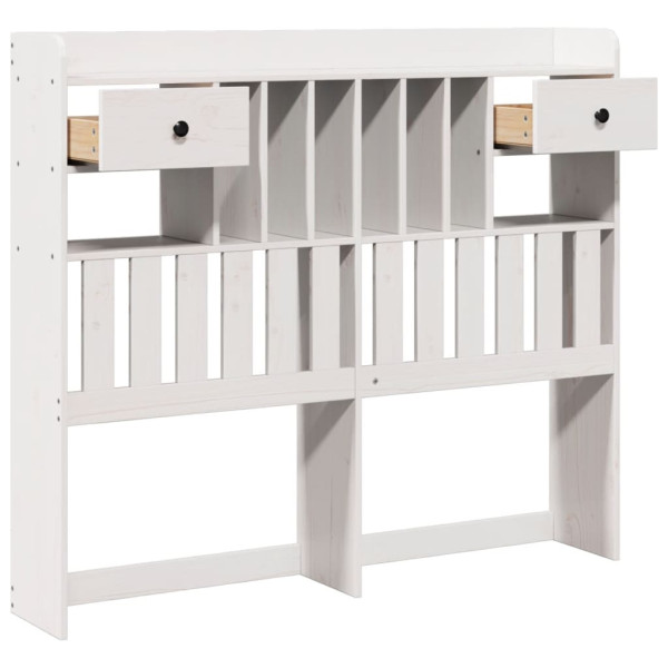 Cabecero de cama almacenaje madera maciza pino blanco 135 cm M 4