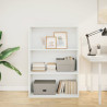 Estante 80x30x114 cm derivados de madeira branco 3