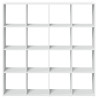 Estante 137.5x29x137.5 cm contraplacado branco 5