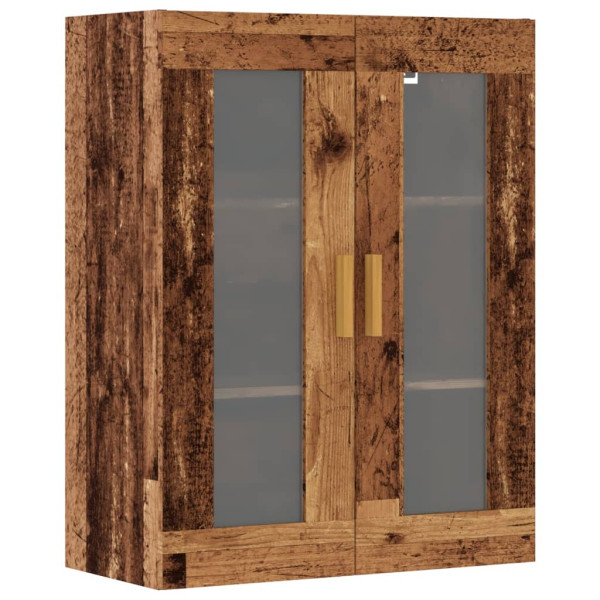 Armario de pared colgante madera envejecida 69.5x34x90 cm M 2