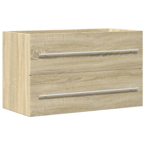 Armario para lavabo aglomerado madera envejecida 80x38.5x48 cm H