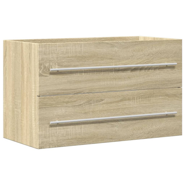 Armario para lavabo aglomerado madera envejecida 80x38.5x48 cm M 2