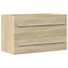 Armario para lavabo aglomerado madera envejecida 80x38.5x48 cm 2