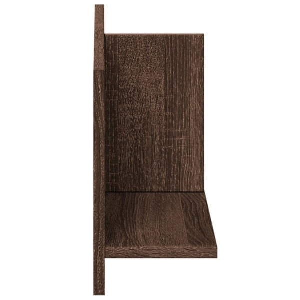 Mueble de pared madera de ingeniería marrón roble 70x16.5x30 cm M 5