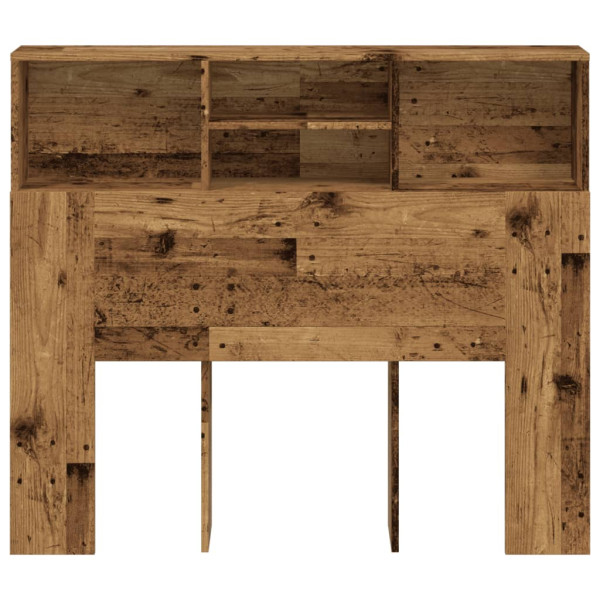 Cabecero armario madera ingeniería envejecida 120x19x103.5 cm M 4