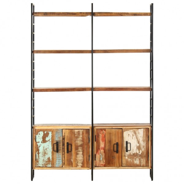 Estante c/ 4 prateleiras 124x30x180cm madeira recuperada maciça M 3