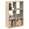 Librería divisor madera ingeniería roble Sonoma 69.5x29x103.5cm 1