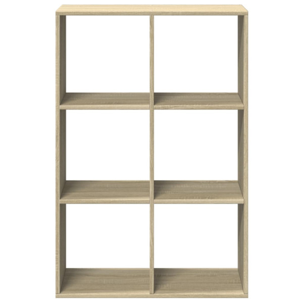 Librería divisor madera ingeniería roble Sonoma 69.5x29x103.5cm M 5