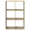 Librería divisor madera ingeniería roble Sonoma 69.5x29x103.5cm 5