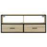 Mueble TV madera ingeniería y metal roble Sonoma 100x31x39.5 cm 4