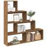Librería divisora 4 niveles roble artisan 143.5x29x143.5 cm 1