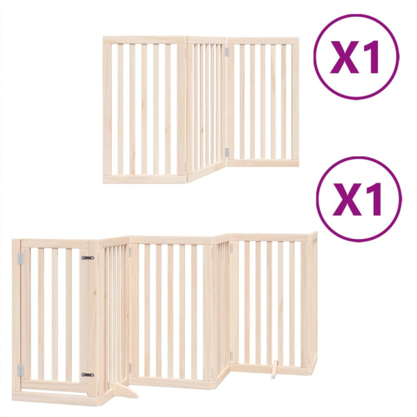 Puerta para perros plegable 9 paneles madera de álamo 450 cm M 2