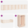 Puerta para perros plegable 15 paneles madera de álamo 750 cm 5