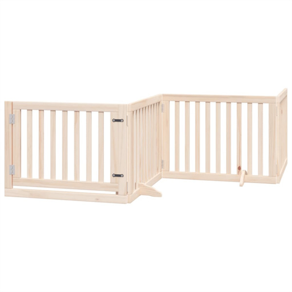 Puerta para perros plegable 6 paneles madera de álamo 480 cm M 3