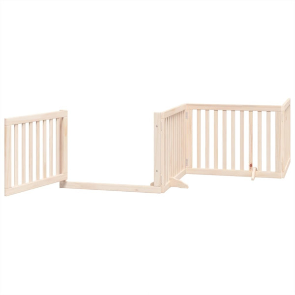 Puerta para perros plegable 10 paneles madera de álamo 800 cm M 4