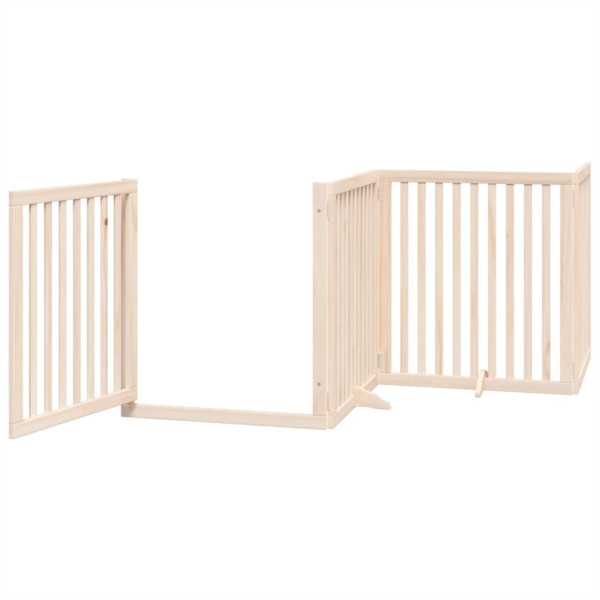 Puerta para perros plegable 10 paneles madera de álamo 800 cm M 4