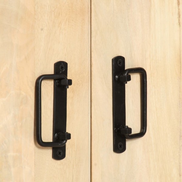 Estantería de 4 niveles madera maciza de mango 80x30x180 cm M 2