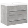 Set muebles de baño 2 piezas madera contrachapada gris hormigón 2