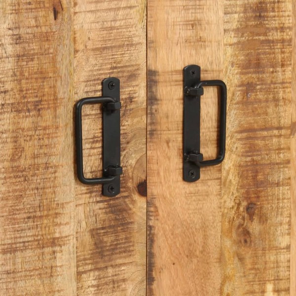 Estantería de 4 niveles madera de mango rugosa 80x30x180 cm M 2